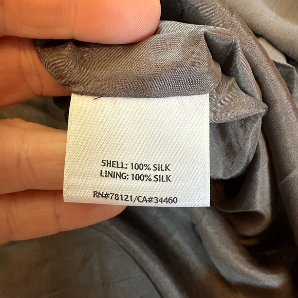 Eileen Fisher Women’s Silk Sleeveless Side Zip Dress Taupe (Size XS) - Picture 8 of 10